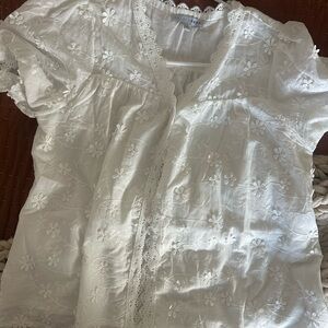 Baltic Born Pauline Embossed Top | Off White - L